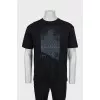 Men's black T-shirt with tag
