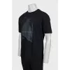 Men's black T-shirt with tag