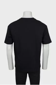 Men's black T-shirt with tag