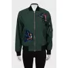 Relaxed bomber jacket with patches