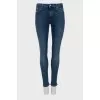 Blue high-waisted skinny jeans