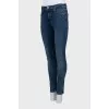 Blue high-waisted skinny jeans