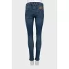 Blue high-waisted skinny jeans