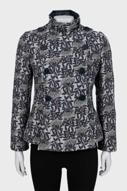 Double-breasted jacket with lurex