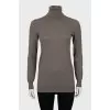Brown cashmere golf