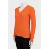 V-neck cashmere sweater