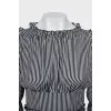 Off shoulder striped dress