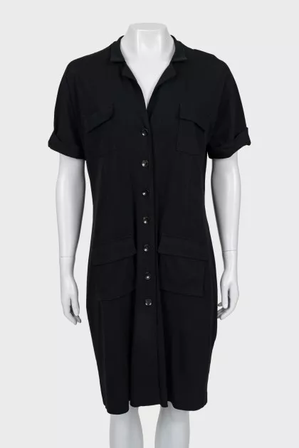 Slim fit dress with pockets