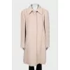 Beige wool and alpaca coat