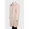 Beige wool and alpaca coat