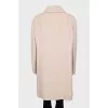 Beige wool and alpaca coat