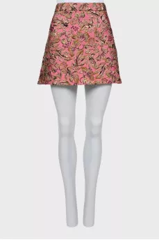 Mini skirt in floral print