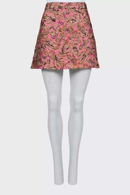 Mini skirt in floral print