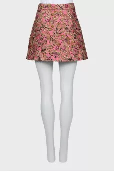 Mini skirt in floral print