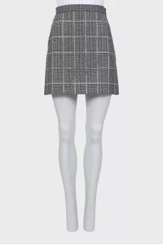 Wool skirt decorated with rhinestones