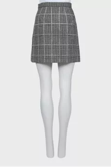 Wool skirt decorated with rhinestones