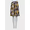 Mixed color skirt with ties
