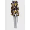Mixed color skirt with ties