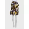 Mixed color skirt with ties