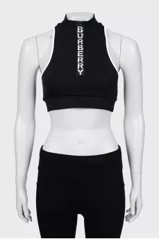 Sports top with zipper