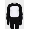 Black cropped sweater