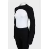 Black cropped sweater