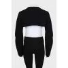 Black cropped sweater