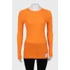 Orange ribbed long sleeve