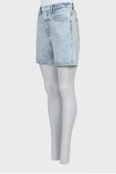 Blue high waisted denim shorts