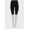 Black ribbed bike shorts