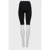 Black ribbed bike shorts
