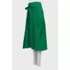 Green midi skirt with ties