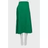 Green midi skirt with ties
