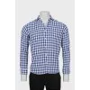 Men's fitted checkered shirt