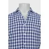 Men's fitted checkered shirt