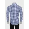 Men's fitted checkered shirt