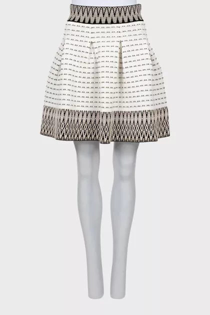 Fitted skirt with lurex