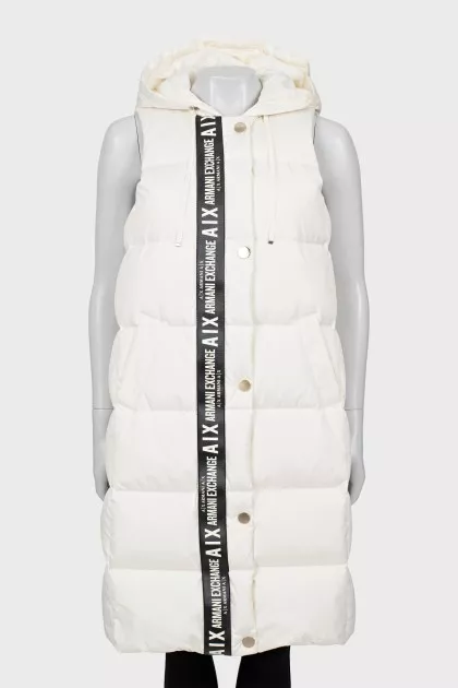Quilted vest with gold buttons