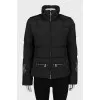 Quilted jacket with embroidered sleeves