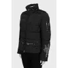 Quilted jacket with embroidered sleeves