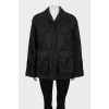 Black jacket with patch pockets