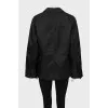 Black jacket with patch pockets
