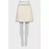 Linen mini skirt with tag
