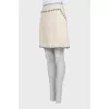 Linen mini skirt with tag