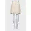 Linen mini skirt with tag