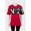Red T-shirt with brand logo