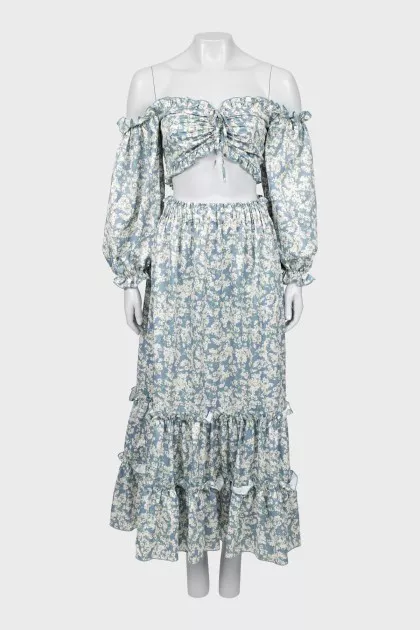 Floral skirt suit