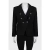 Black double-breasted jacket