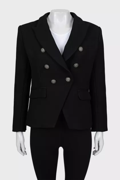 Black double-breasted jacket