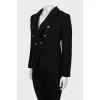 Black double-breasted jacket